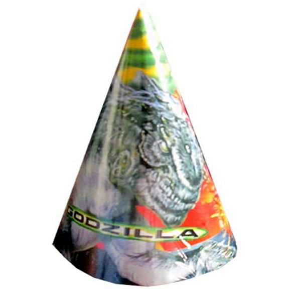 Various Lightweight Godzilla Party Hat, Paper Multicolor, 8 Count