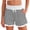 White women striped shorts with pockets a1, variant on Cagogo Women's Striped Elastic Waist Shorts with Pockets Casual Loose Summer Beach Lounge Party Drawstring Comfort Fit, Black L