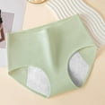 thumbnail image 2 of Riforla Women's Underwear Women's Solid Color Daily Menstrual Panties Womens Panties Briefs Green XXL, 2 of 8