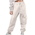 thumbnail image 3 of Crunowin Girls Kids Cargo Pants Functional Side Pockets Relaxed Fit Spring Fall Khaki Size 11, 3 of 10