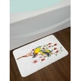 thumbnail image 2 of Nature Bath Mat, Watercolor Style Effect Drawing of Birds on the Branches and Flowers Print, Non-Slip Plush Mat Bathroom Kitchen Laundry Room Decor, 29.5 X 17.5 Inches, Brown and Yellow, Ambesonne, 2 of 2