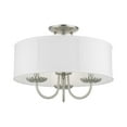 thumbnail image 4 of Livex Lighting - Brookdale - 3 Light Semi-Flush Mount In Transitional Style-12, 4 of 9