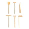 thumbnail image 1 of 6 Pcs Outils de Râteau Zen Râteau de Lissage de Sable Outils de Poussée Mini Râteau Jouets, 1 of 8