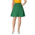 thumbnail image 3 of INSPIRE CHIC Women's Summer A-Line Bow High Waist Above Knee Mini Skirt Green S, 3 of 6