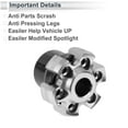 thumbnail image 6 of 13.5mm Motorcycle Slider Frame Aluminum Alloy Wheel Fairing Protection Crash Pad Protector Guard 53mm 48mm Screws Hex Key Silver Tone 1 Set, 6 of 7