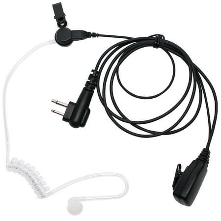 Replacement Motorola DTR550 FBI Earpiece with Push to Talk (PTT) Microphone - Acoustic Earphone For Motorola DTR550 Radio - Headset for Security and (Best Push To Talk)