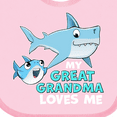 thumbnail image 4 of Inktastic My Great Grandma Loves Me with Cute Sharks Boys or Girls Baby Bib, 4 of 4