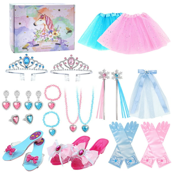 Sytle-Carry Princess Toys Princess Dress up Set Toddler Girl Toys Beauty Gift Toys for Age 3 4 5 6 7 Year Old
