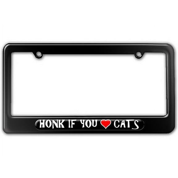 Honk if You Love Cats - Patriotic United States License Plate Frame