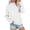 FP72_White, variant on Women Mock Neck Sweatshirts Fall Long Sleeve Sweater Tops Winter Loose Fit Pullover with Pocket Watermelon Red L