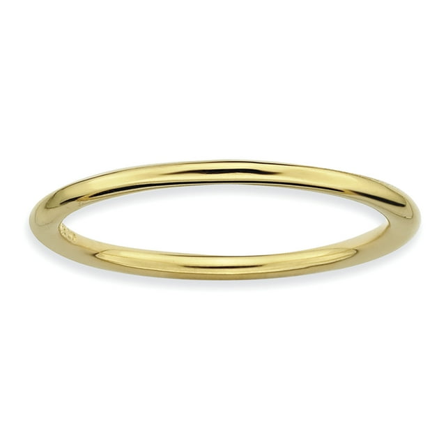 Bague Polie Plaquée Or en Argent Sterling Stackable Expressions Taille 5