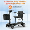 thumbnail image 3 of SACVON Ultra Lightweight Mobility Scooter for Seniors,43Lbs Aluminum Electric Wheelchair,Lithium Battery,Suitable for Travel,Black, 3 of 11
