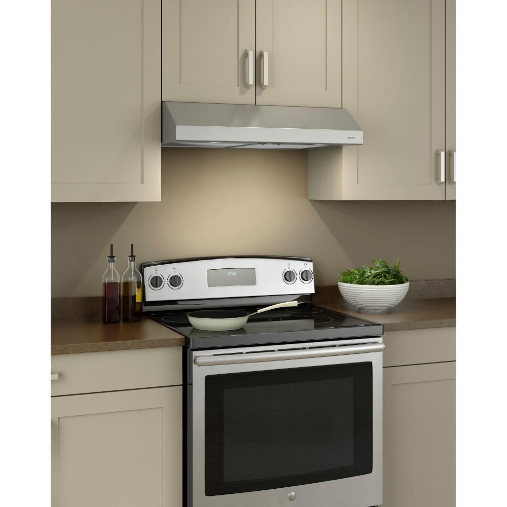 Broan Glacier 30-Inch Convertible Under-Cabinet Range Hood, Stainless Steel