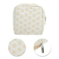 thumbnail image 4 of Unique Bargains 1 Pc Versatile Square Dots Travel Makeup Bag for Travel White Yellow Polyester, 4 of 5