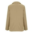 thumbnail image 6 of Evdexr Open Front Blazers for Womens Lightweight Business Blazer Jackets Long Sleeve Lapel Office Suit Jackets Fall Lined Loose Button Down Suit Cardigan with Pockets Khaki S, 6 of 7