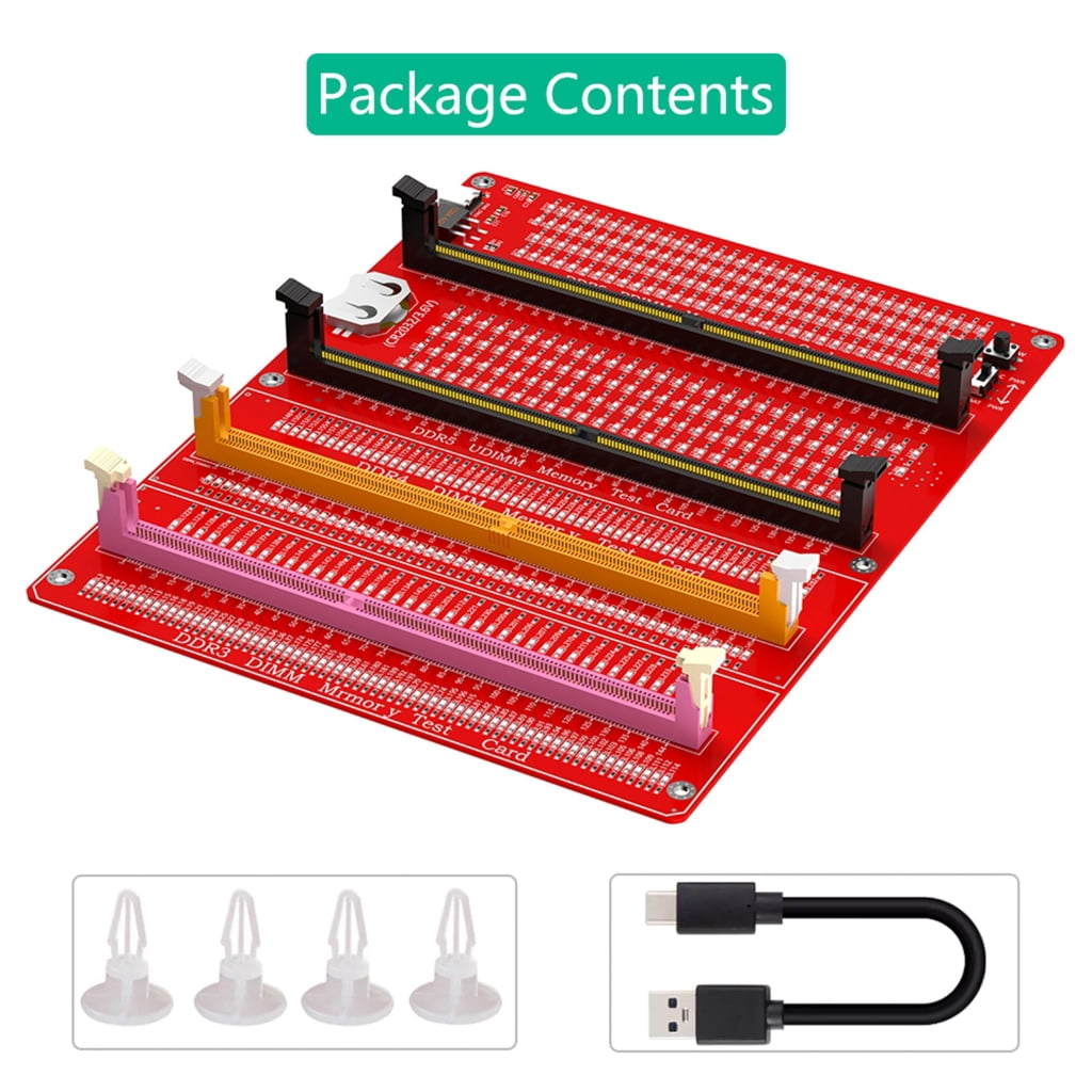 Memory Tester DDR3/DDR4/DDR5 RDIMM/UDIMM Memory Tester with LED Indicator for Fixing Desktop and Server Computers