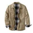 thumbnail image 2 of Men's Winter Casual Solid Color Lapel Button Long Sleeve Cargo Coat, 2 of 7