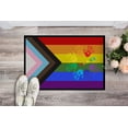 thumbnail image 2 of Gay Pride Peace Hands Progress Pride Indoor or Outdoor Mat 24x36, 2 of 4