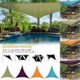 thumbnail image 4 of JUNWELL Triangle Sun Sail Shade  13ft Shade Sail Canopy  Durable Outdoor Patio Fabric UV Protection  Green, 4 of 5