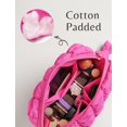 thumbnail image 2 of Bolsa de maquillaje acolchada Yarnic, rosa intenso, para cosméticos, talla M, 2 of 9