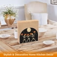thumbnail image 6 of Yayeee Napkin Holder for Table Set of 2 Kitchen Paper Tissue Organization, Black Halloween Dancing Skeleton, 6 of 8