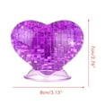 thumbnail image 2 of Puzzle 3D Crystal Puzzle Heart Crystal Puzzle Jigsaw Model Building Block Assembling Educational Toy DIY Gift, 2 of 8