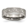 thumbnail image 1 of Titanium 6mm Celtic Knot Ring Wedding Designed Man Claddagh  For Dad Mens  For Him, 1 of 11