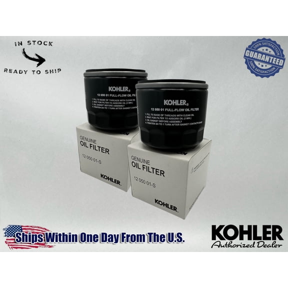 Kohler Genuine OEM Authentic Full Flow Oil Filter 12 050 01-S-2PACK