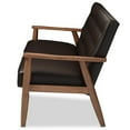thumbnail image 4 of Allora Faux Leather Tufted Sofa in Brown, 4 of 6