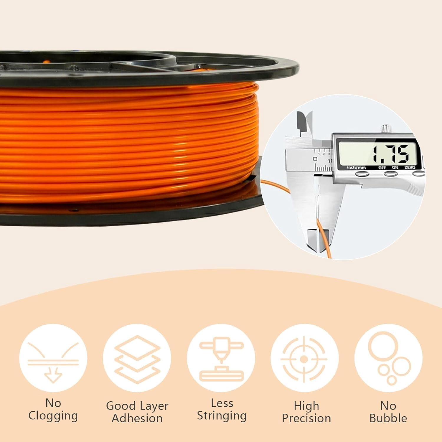 8 Pack PLA+ Filament 1.75mm Multi Color Combo, 250g x 8 Spools (2KG/4 ...