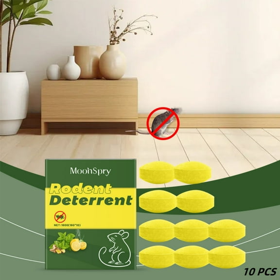 JahyShow 10 Pack Mouse Deterrent Pills Peppermint Oil,for Outdoor Indoor Deterrent Mice for Garden Patio Yard Farm Kids Pets Safe