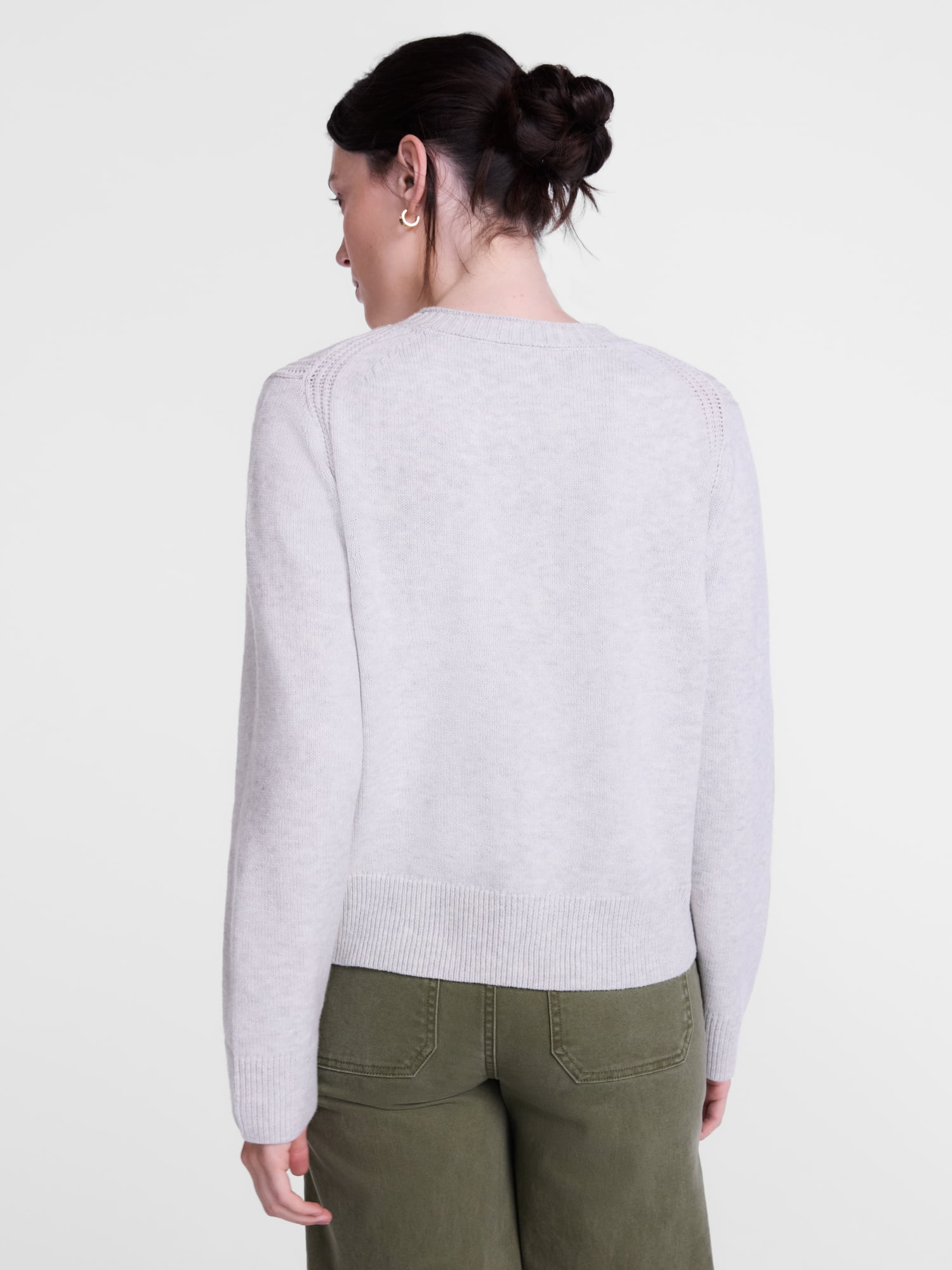 Scenario Women's and Women's Plus Cozy Crewneck Sweater with Long Sleeves, Sizes XS-4X