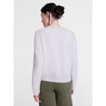 thumbnail image 3 of Scenario Women's and Women's Plus Cozy Crewneck Sweater with Long Sleeves, Sizes XS-4X, 3 of 5
