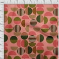 thumbnail image 4 of oneOone Silk Tabby Pink Fabric Geometric Sewing Material Print Fabric By The Yard 42 Inch Wide, 4 of 4