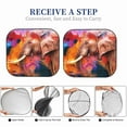 thumbnail image 4 of Lsque Oil Paintings of Elephants 2 PCS Windshield Sun Shade | CarFoldable Window Covers | Car Accessories Reflect UV for Universal Cars SUV Truck | Small, 4 of 7