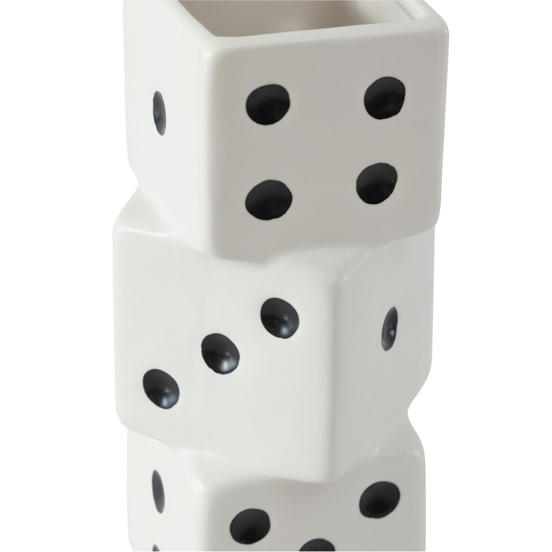 Urban Shop Dice Vase, 8.75"