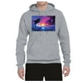 thumbnail image 2 of Wild Bobby, Jumping Whale During Beach Sunset, Animal Lover, Unisex Graphic Hoodie Sweatshirt, Heather Grey, Medium, 2 of 3