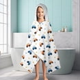 thumbnail image 6 of Cartoon Tractors Stars White Pattern Hooded Bath Towel，60"x35" for Ages 3 To 12 Kids, Quick Dry Lightweight Soft Microfiber Hood Beach Towel Cover Up for Kids, 6 of 7
