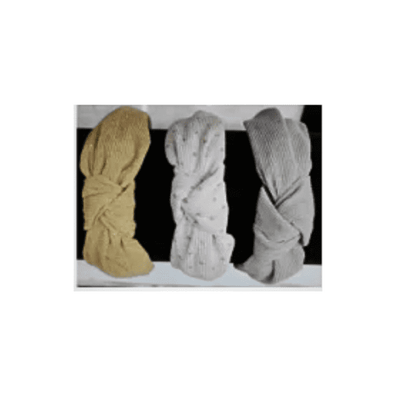 3-Pack Knotted Wrap Cloth Headbands for Women Soft Stretchy Hair Bands