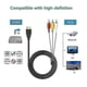 thumbnail image 2 of HDMI to RCA Transmitter Cable 1080p 5ft/1.5m Male to 3-RCA AV Converter for TV HDTV, 2 of 5