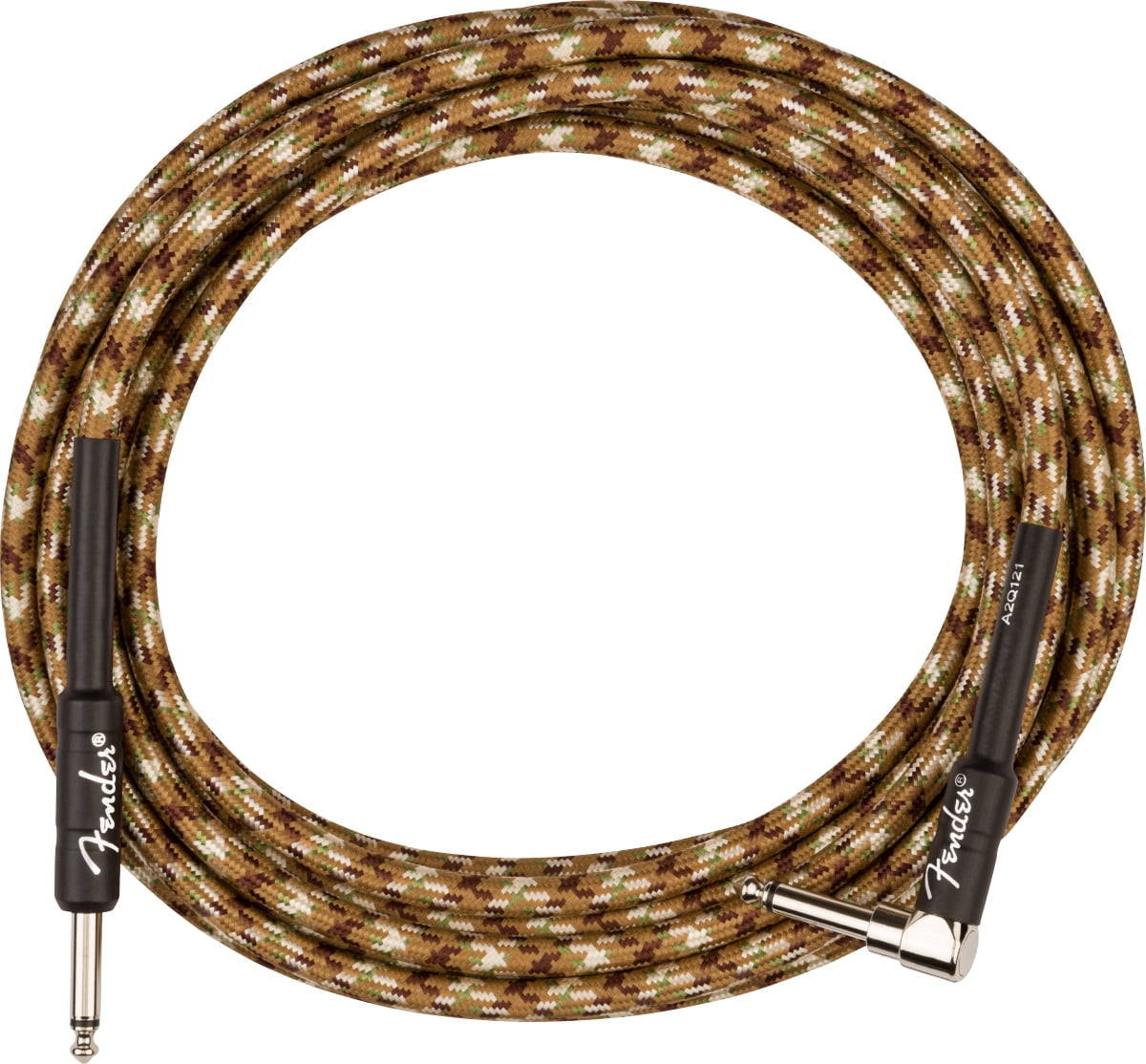 Fender 18.6-Foot Professional Instrument Cable, Straight-Angled, Desert Camo - 2 Pack