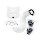 thumbnail image 5 of Conjunto de collar y cola de animal para disfrazarse de animales, fiestas temáticas, hermosa máscara de Halloween Blanco, 5 of 9