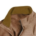 thumbnail image 4 of Charmgo Quarter Zip Pullover Men, Men's Casual Fashion American Flag Hoodie Loose Trendy Clothes Long Sleeve Hoodie, Sweaters for Men, Khaki Sweatshirts for Men S, 4 of 5