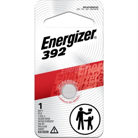 Energizer 392 Silver Oxide Button Battery, 1 Pack, Long-lasting Power