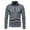 Dark Gray, variant on Men's Casual Autumn Solid Turtleneck Zipper Collar Blouse Long Sleeve Tops Men's Tees XL