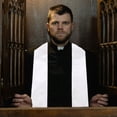 thumbnail image 4 of Reversible Embroidery Clergy Stole with Crossed Design Tassels for Priests Pastors Services Religious Ceremonies Reversible Clergy Stole, 4 of 7