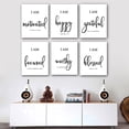 thumbnail image 2 of Bangcool Art Mural Inspirant Non Encadré 6 Pcs Impression sur Toile Simple Citation Art Mural, 2 of 10