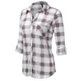 thumbnail image 2 of JJ Perfection Womens Long Sleeve Soft Button Down Shirt (Female Plus Size Available), 2 of 3