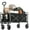 Black, variant on Beddle Foldable Cargo Wagon with All-Terrain Wheels, Portable Shopping Wagon Large Capacity Utility Cart, Heavy Duty Collapsible for Sand, Beach, Gardening (35IN Black)