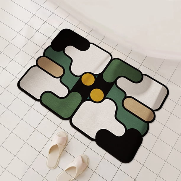 Super Absorbent Bath Mat, Quick-drying Bathroom Mats, Super Absorbent Living Room Floor Mat, Rubber Non-slip Bottom, Easy to Clean Bathroom Rugs, Simple Kitchen Doormat Home Decor